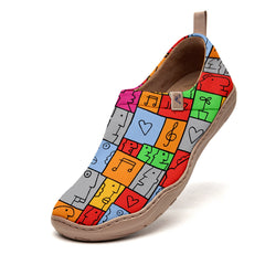 Face Grid Slip-On