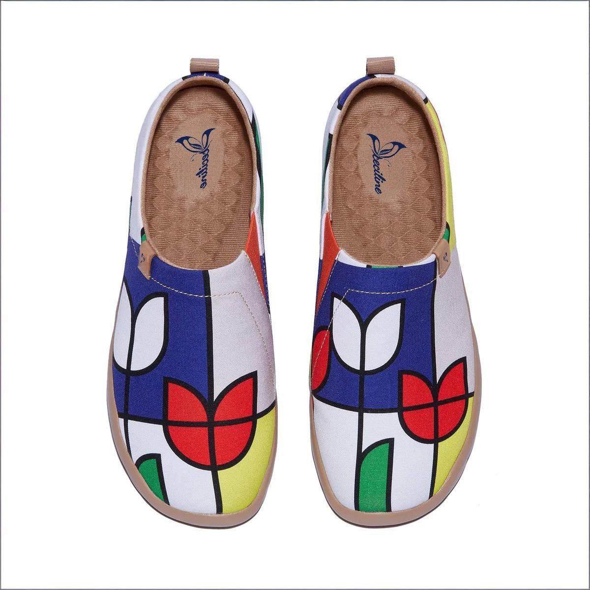 Geometric Tulips Slip-On