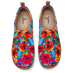 Large Red Wildflower Slip-On