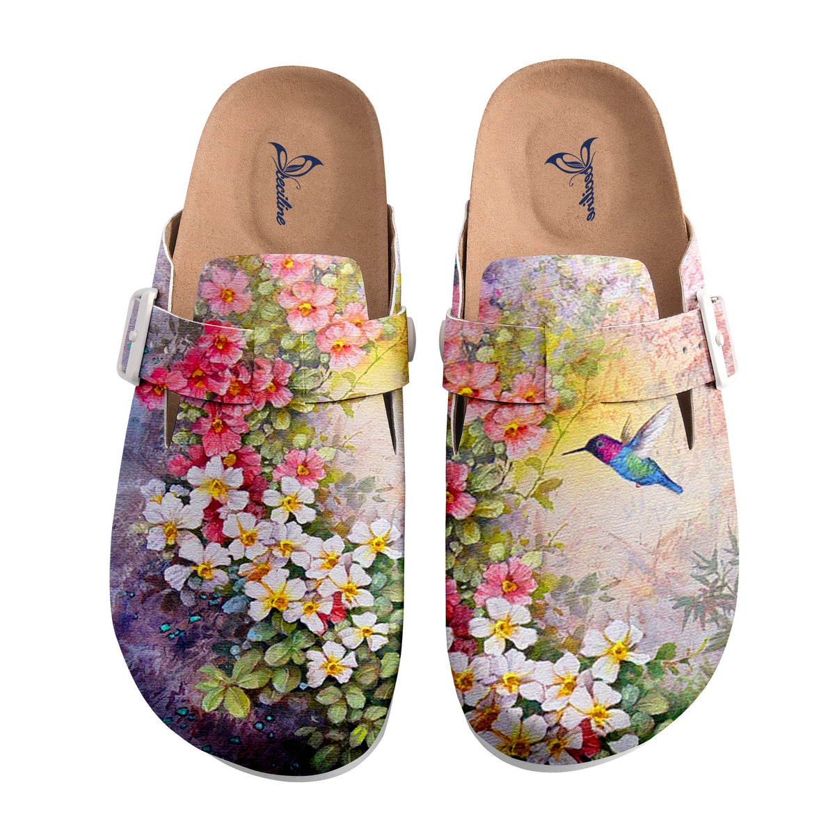 Watercolor Flowers And Birds
