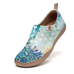 Watercolor Peacock Slip-On