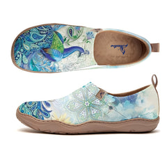 Watercolor Peacock Slip-On